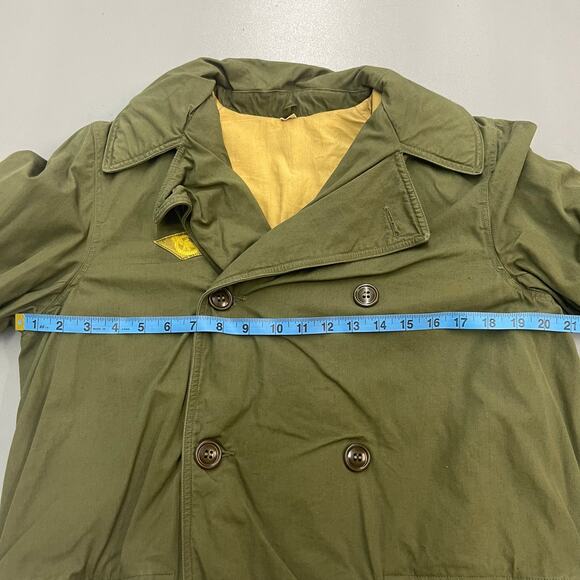Vintage 40s WW2 Jeep Coat Mackinaw Green Jacket Patches M1938 SZ M/L - Picture 4 of 6
